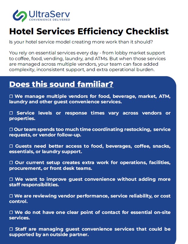 Hotel Services Efficiency Checklist